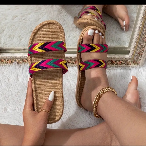 Shoes - Band Black multi slides